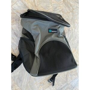 PetAmi Deluxe Pet Carrier Backpack Gray Black Ventilated Small Dog Cat Travel